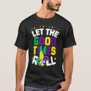 Let The Good Time Roll Jester Bead Mardi Gras Car T-Shirt