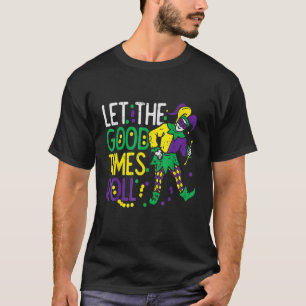Let The Good Time Roll Jester Bead  Mardi Gras T-Shirt