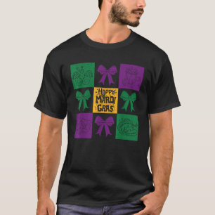 Let The Good Time Roll Mardi Gras Coquette Bow Gir T-Shirt