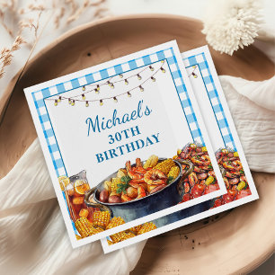 Let The Good Times Boil Seafood Birthday Napkin