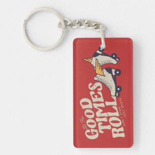 LET THE GOOD TIMES ROLL 80s RETRO ROLLER SKATE Key Ring