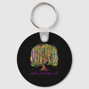Let The Good Times Roll Beads Tree Coquette Carniv Key Ring