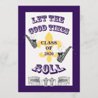 Let the Good Times Roll Graduation Party Purple