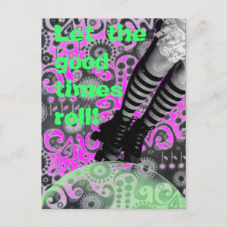 Let the good times roll! invitation postcard