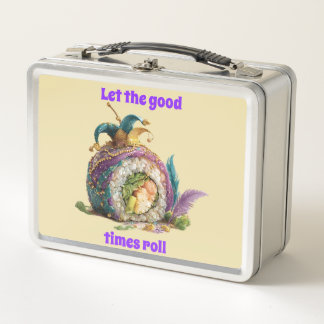 Let The Good Times Roll Mardi Gras Metal Lunch Box