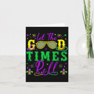 Let The Good Times Roll Mardi Gras New Orleans Men Card