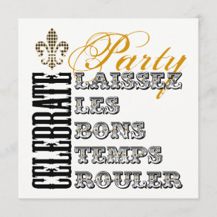 Let the Good Times Roll Party Invitation