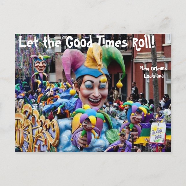 Let the Good Times Roll Postcard (Front)