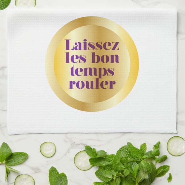 Let The Good Times Roll Tea Towel (Folded)