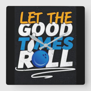 ***LET THE GOOD TIMES ROLL TRAILER CLOCK*** SQUARE WALL CLOCK