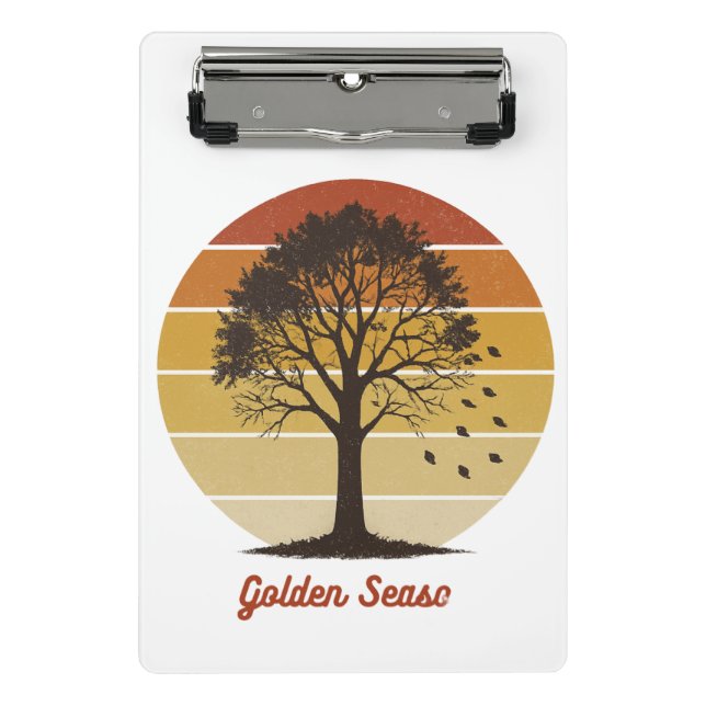 Let the Gourd Times Roll Autumn Design Mini Clipboard (Front)
