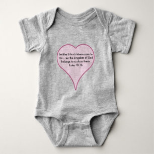 Let the little children come to me-heart baby bodysuit