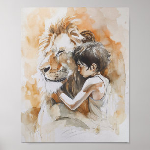 Let the Little Children Come to Me - Jesus the Lio Poster