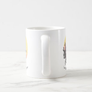 Let The Moon Guide, Wolf on Moon & Gothic Letters Coffee Mug