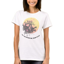 Let The Moon Guide, Wolf on Moon Rustic Letters