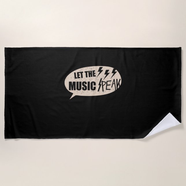 Let The Music Peak Beach Towel (Front)