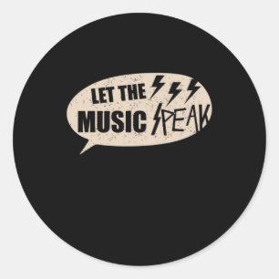 Let The Music Peak Classic Round Sticker