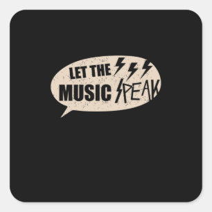 Let The Music Peak Square Sticker