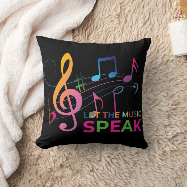 Let The Music Speak, Musical Notes Cushion (Blanket)