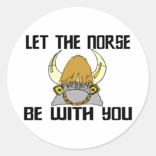 Let The Norse Be With You Classic Round Sticker
