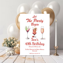 Let The Party Begin Adult 40th Birthday