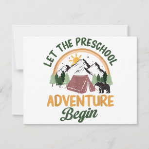 Let The Preschool Adventure Begin Camping Back To Invitation