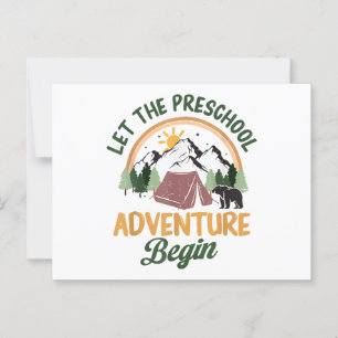 Let The Preschool Adventure Begin Camping Back To  Postcard
