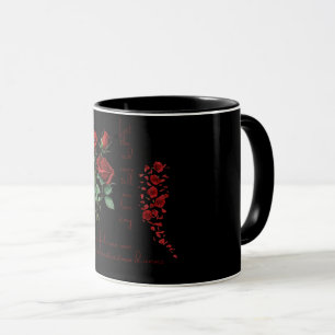 Let the roses tell our love story romantic mug
