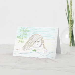 Let The Sea Set You Free Note Card