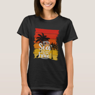 Let The Sea Set You Free Vintage Retro Sunset T-Shirt