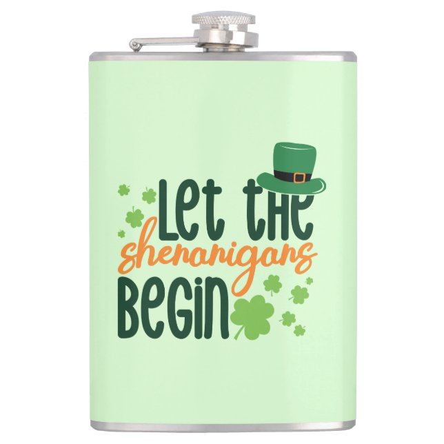 Let The Senanigans Begin-66677 Hip Flask (Front)