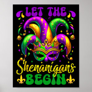 Let The Shenanigans Begin Mardi Gras 2025 Kids Men Poster