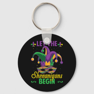 Let The Shenanigans Begin Mardi Gras Key Ring