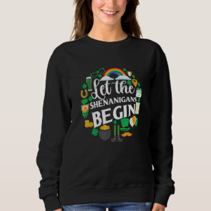 Let The Shenanigans Begin Mardi Gras  Kids Men Wom Sweatshirt