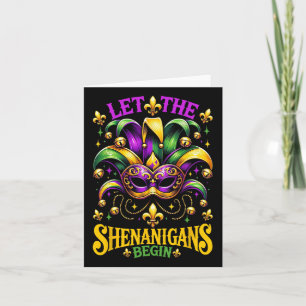 Let The Shenanigans Begin Mardi Gras Kids Men Wome Card