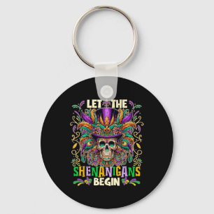 Let The Shenanigans Begin Mardi Gras Kids Men Wome Key Ring