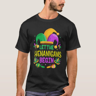 Let The Shenanigans Begin Mardi Gras Kids Men Wome T-Shirt