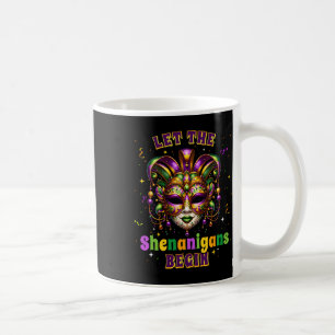 Let The Shenanigans Begin Mardi Gras Mask Kids Men Coffee Mug
