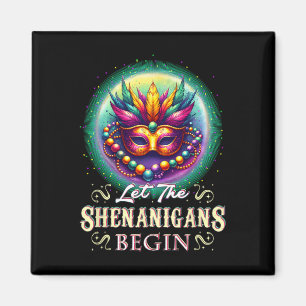Let The Shenanigans Begin Mardi Gras Outfit For Wo Magnet
