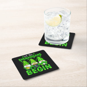 Let The Shenanigans Begin Square Paper Coaster