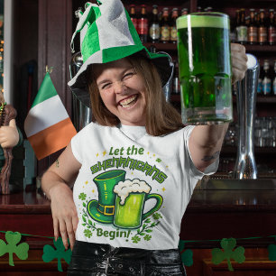 Let the shenanigans begin St. Patrick day on white T-Shirt