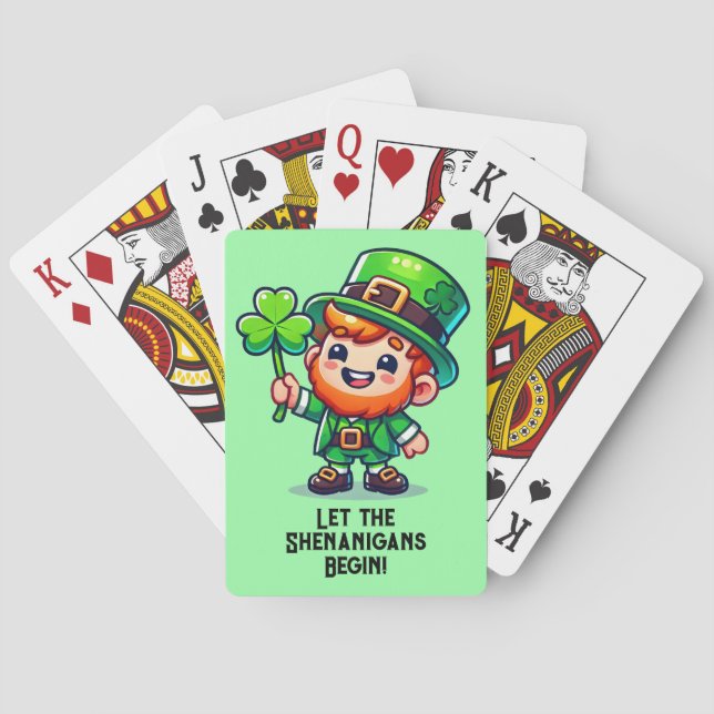 Let the Shenanigans Begin, St. Patrick’s Day  Playing Cards (Back)