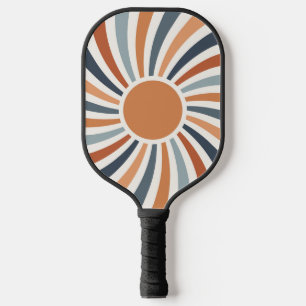 Let the sunshine in colourful retro style design pickleball paddle