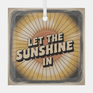 Let The Sunshine In Glass Tree Decoration