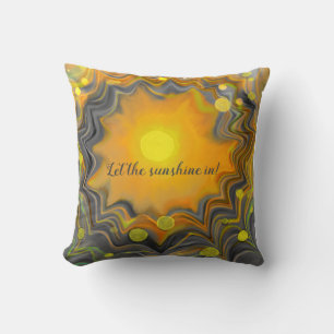Let the Sunshine In Retro Love  Cushion