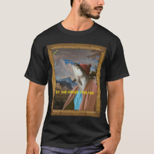 Let the waves take you like a fish old painting sh T-Shirt