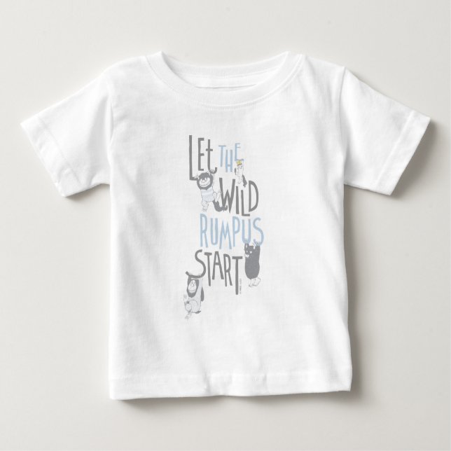 Let the Wild Rumpus Start - Blue Baby T-Shirt (Front)