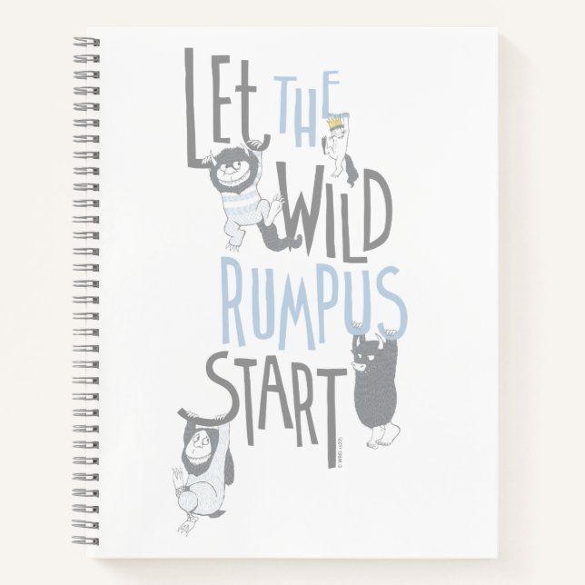 Let the Wild Rumpus Start - Blue Notebook (Front)