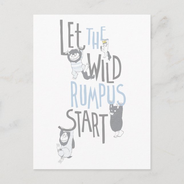Let the Wild Rumpus Start Postcard (Front)