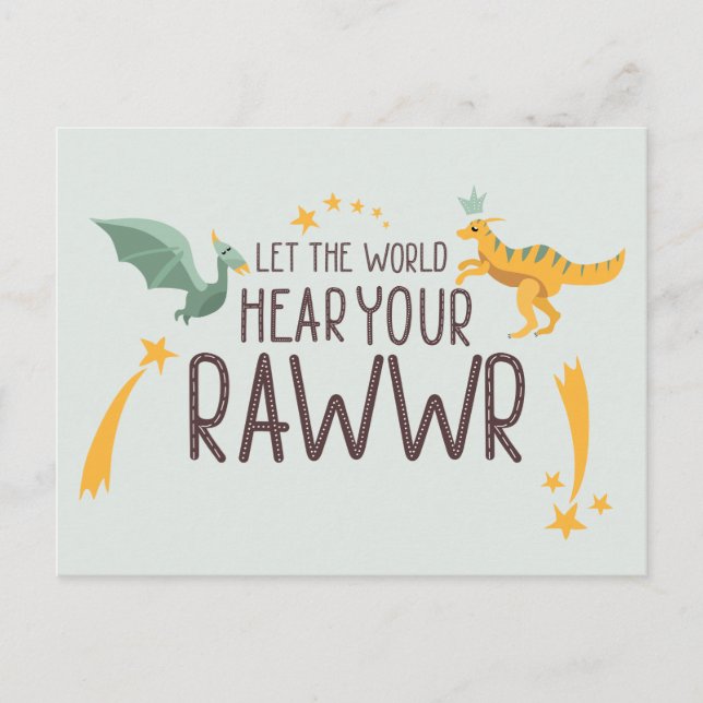 Let the World Hear Your Roar Postcard (Front)